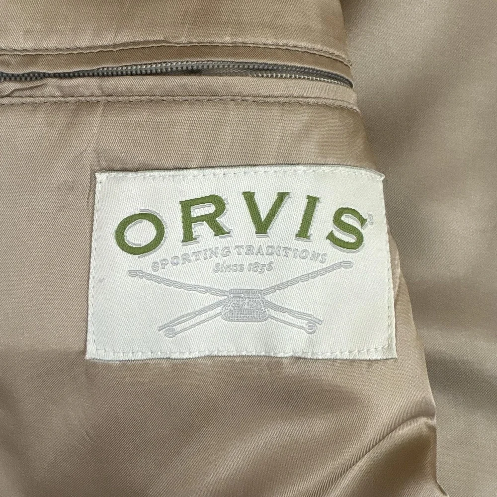 Orvis Blazer Sport Coat Mens 46R Gray Silk Tweed Check Classic Fit Lined